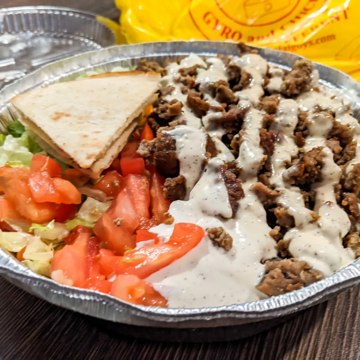 Combo Chicken and Beef Gyro Platter