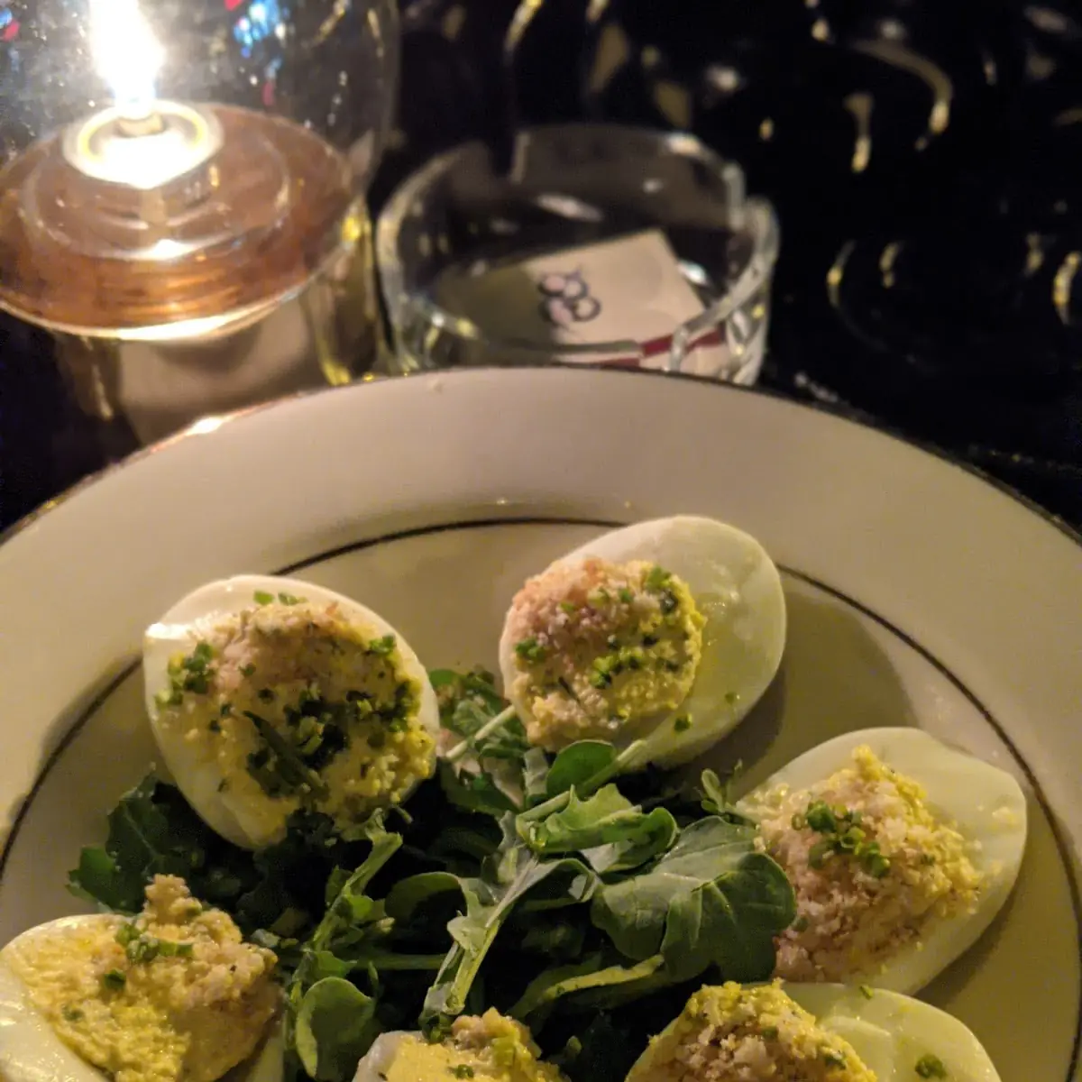 Lemon Chive Deviled Eggs