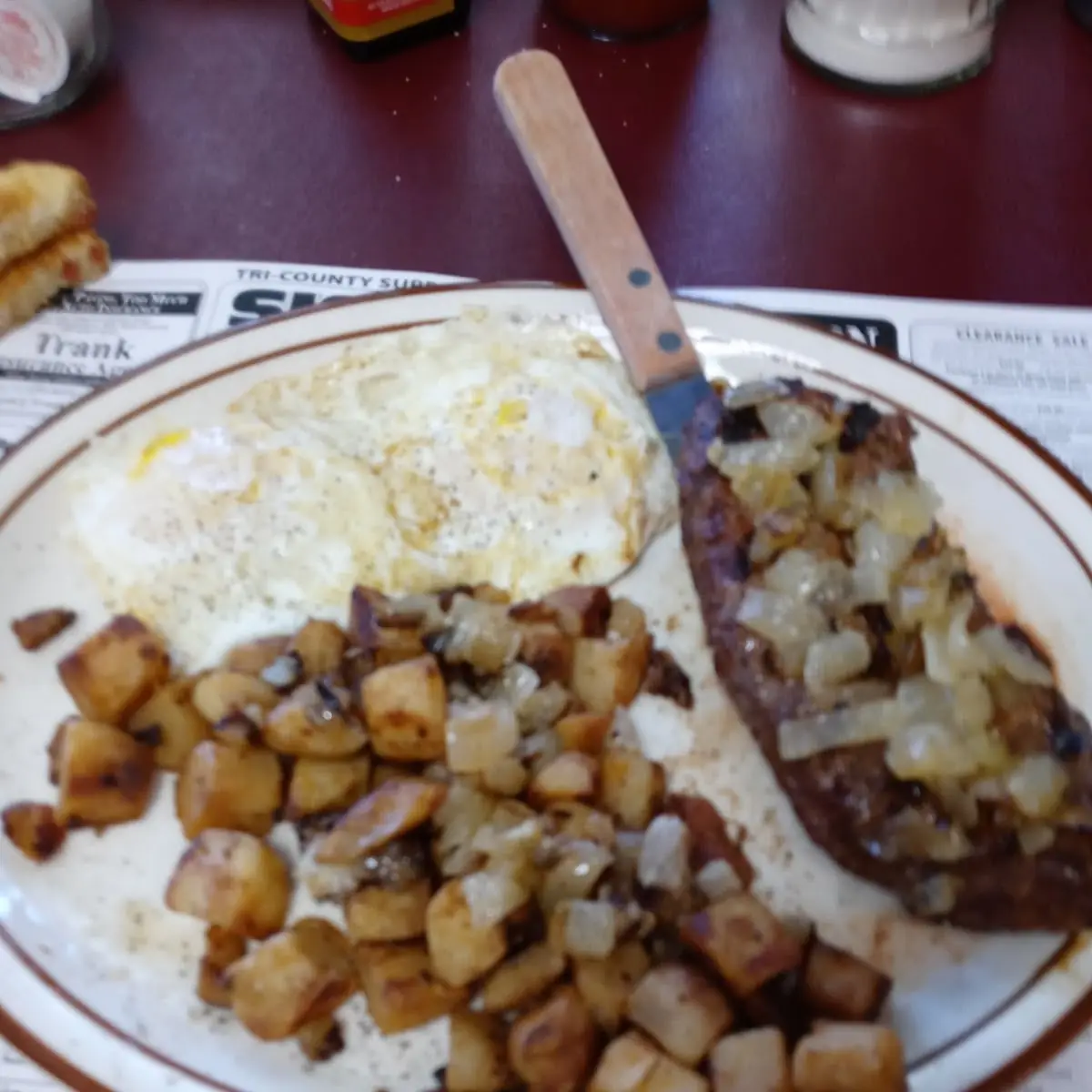 Steak Eggs Home Fries