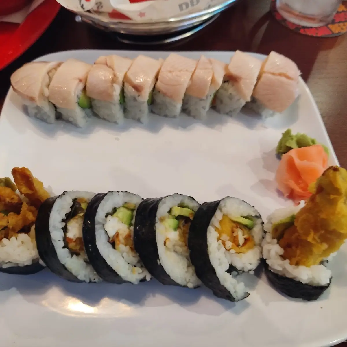 Sunrise Roll and Soft Shell Crab Roll