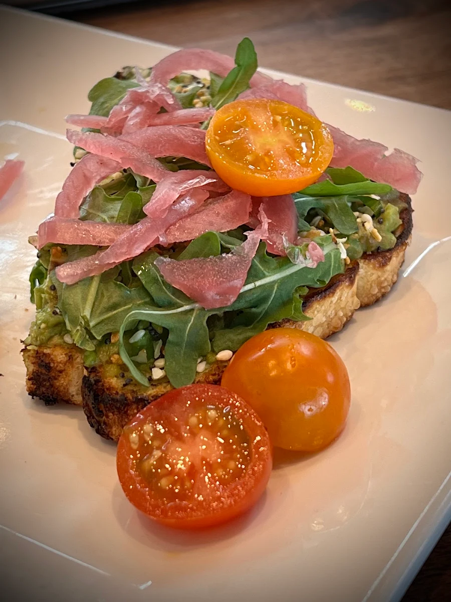 Avocado Toast with Pickled Onions