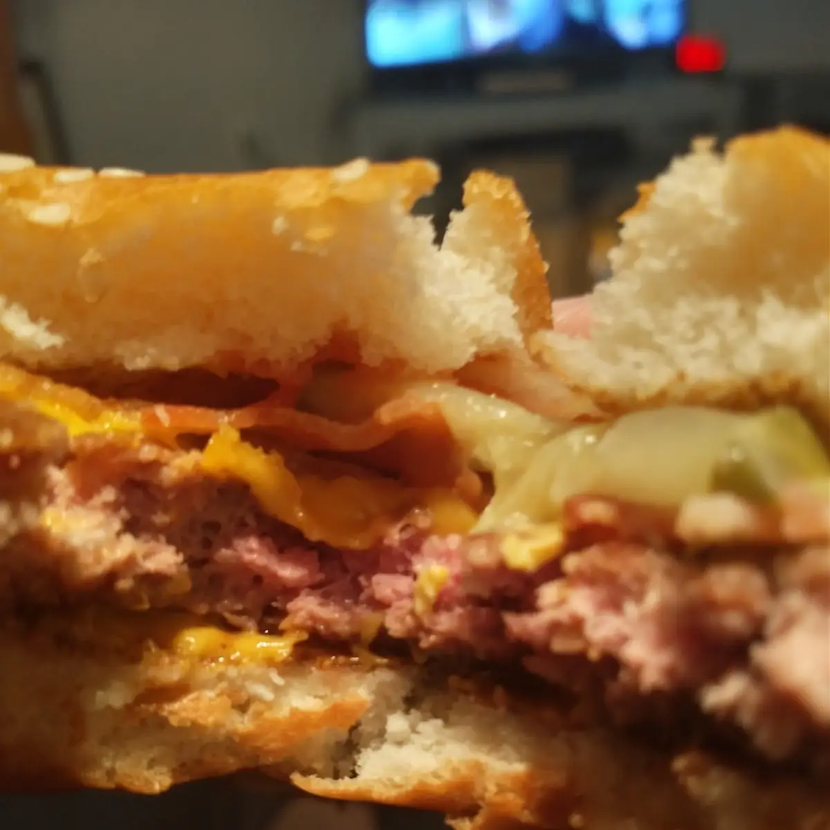 Under Cooked Quarter Pounder Cheeseburger
