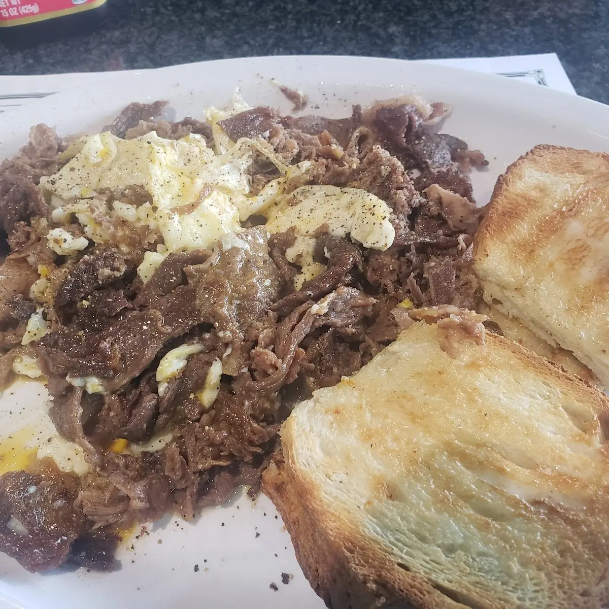 Two Eggs with Chourico