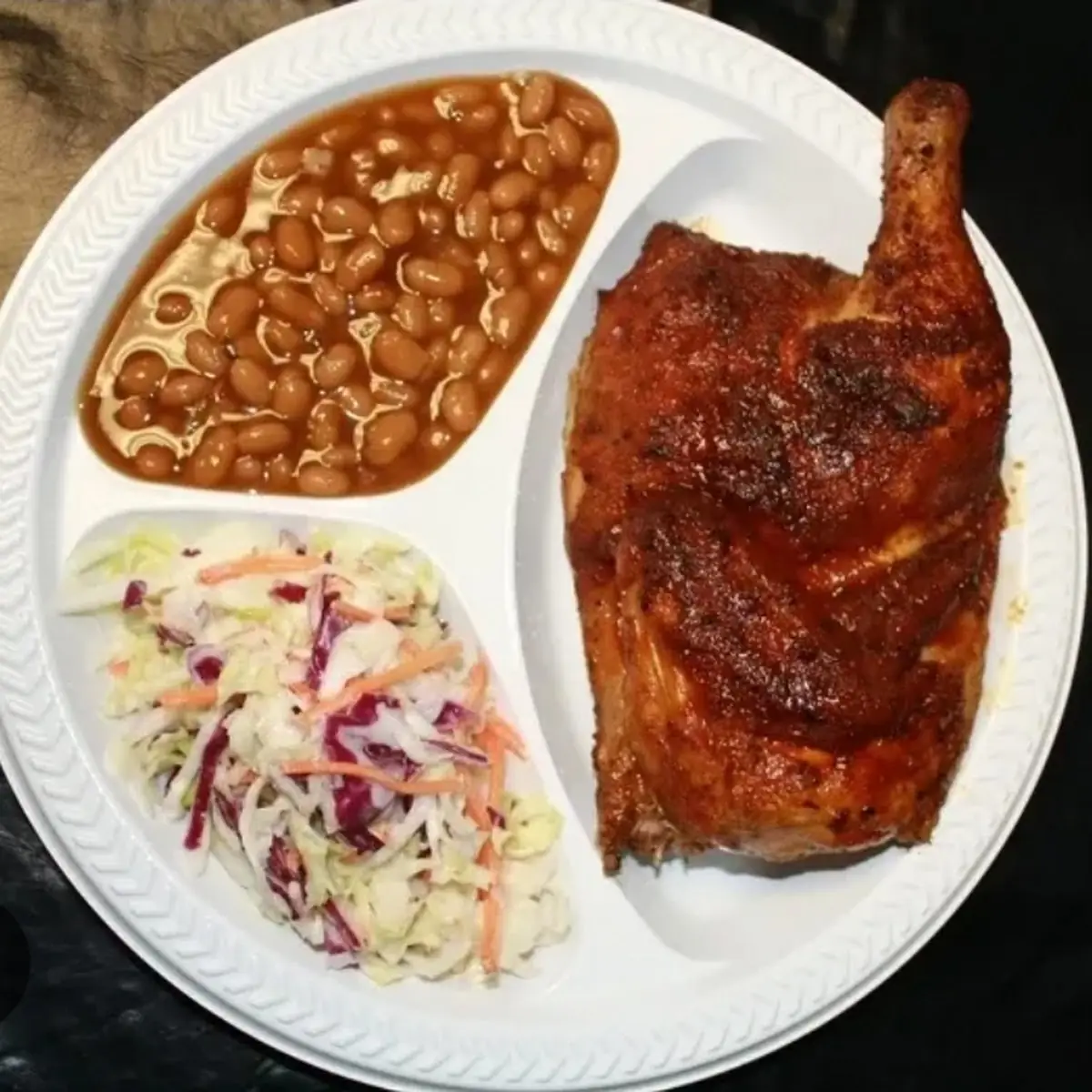BBQ Chicken Coleslaw Baked Beans