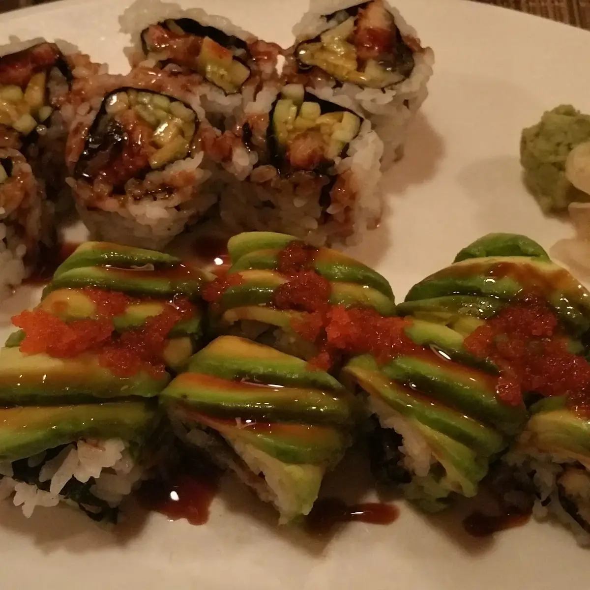 Eel Roll & Dragon Roll