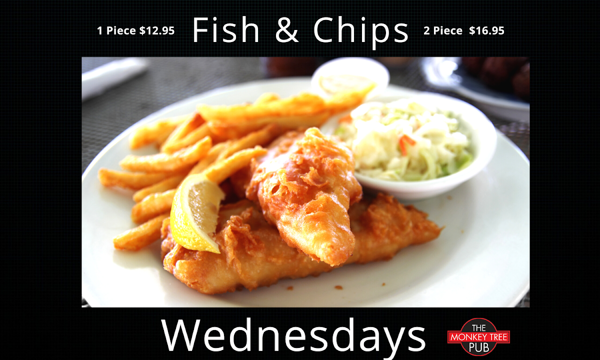 Fish & Chips, The Monkey Tree Pub