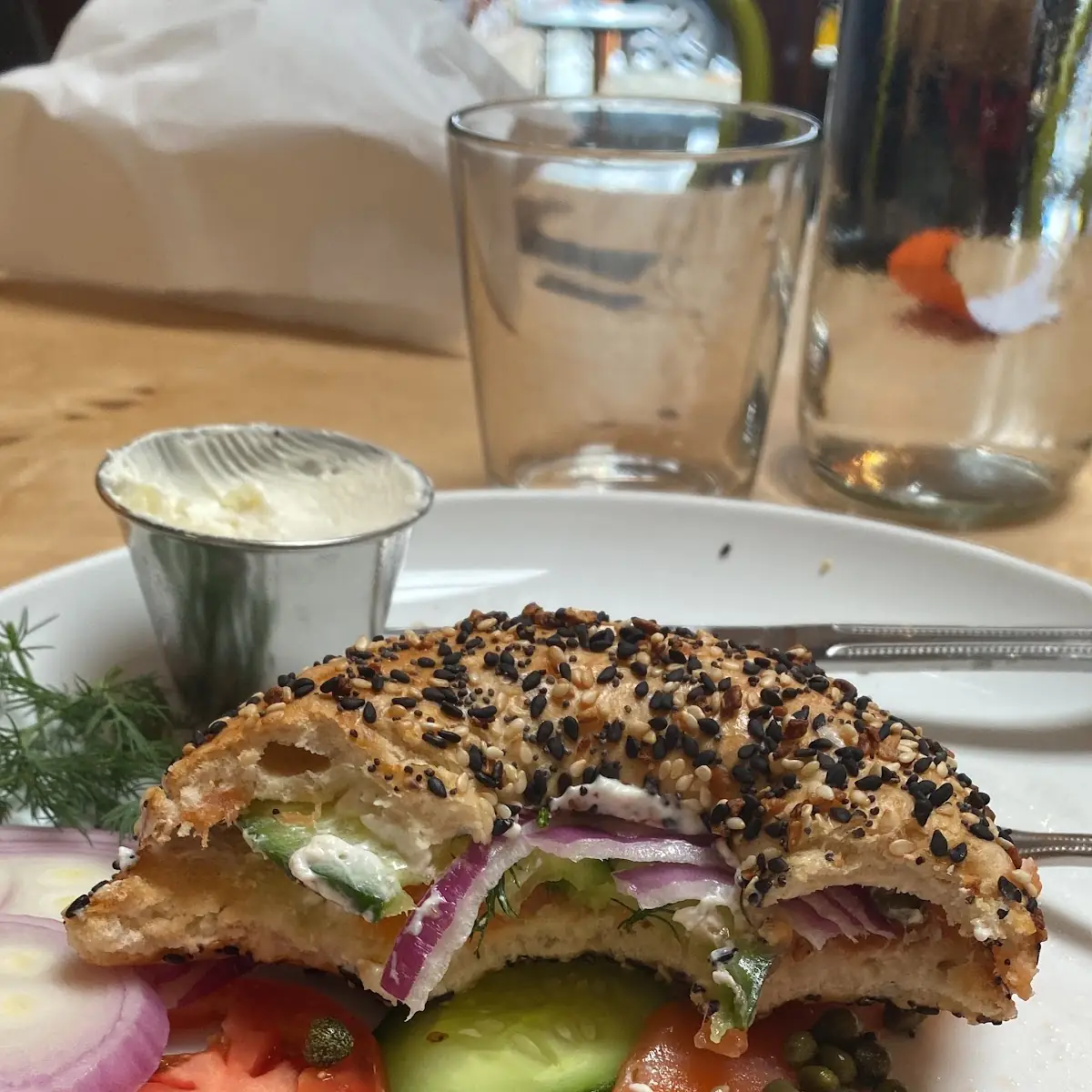 Toasted Bagel Lox Plate