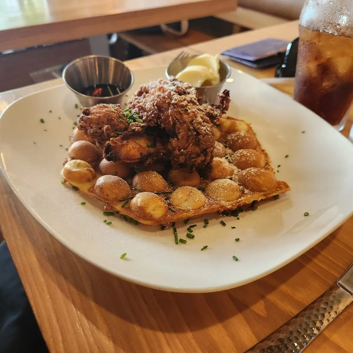 Bubble Waffle Jalapeno Chicken