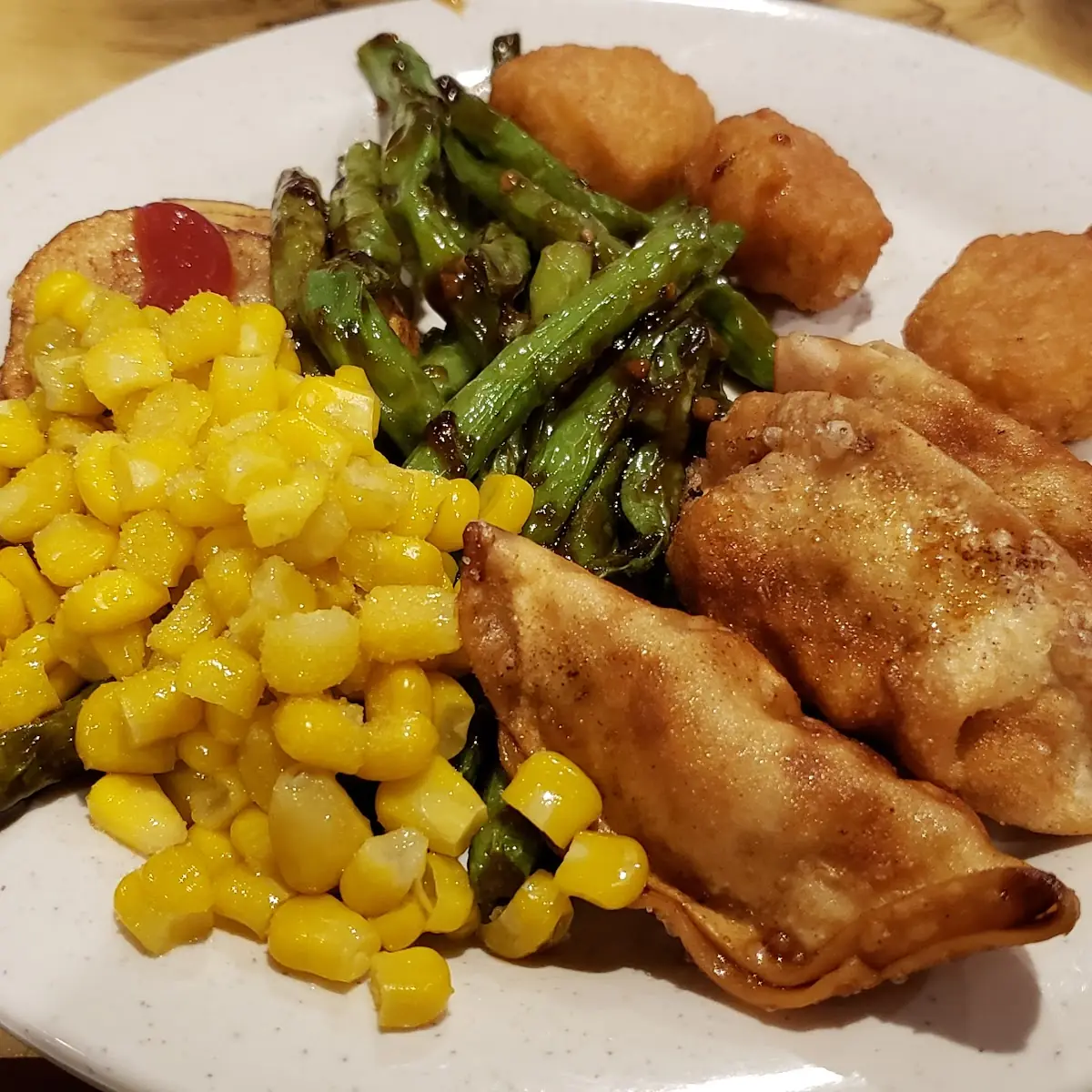 Corn Green Beans Spring Roll Pot Stickers