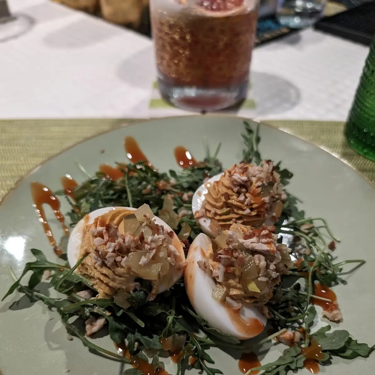 Fried Chicken Deviled Eggs