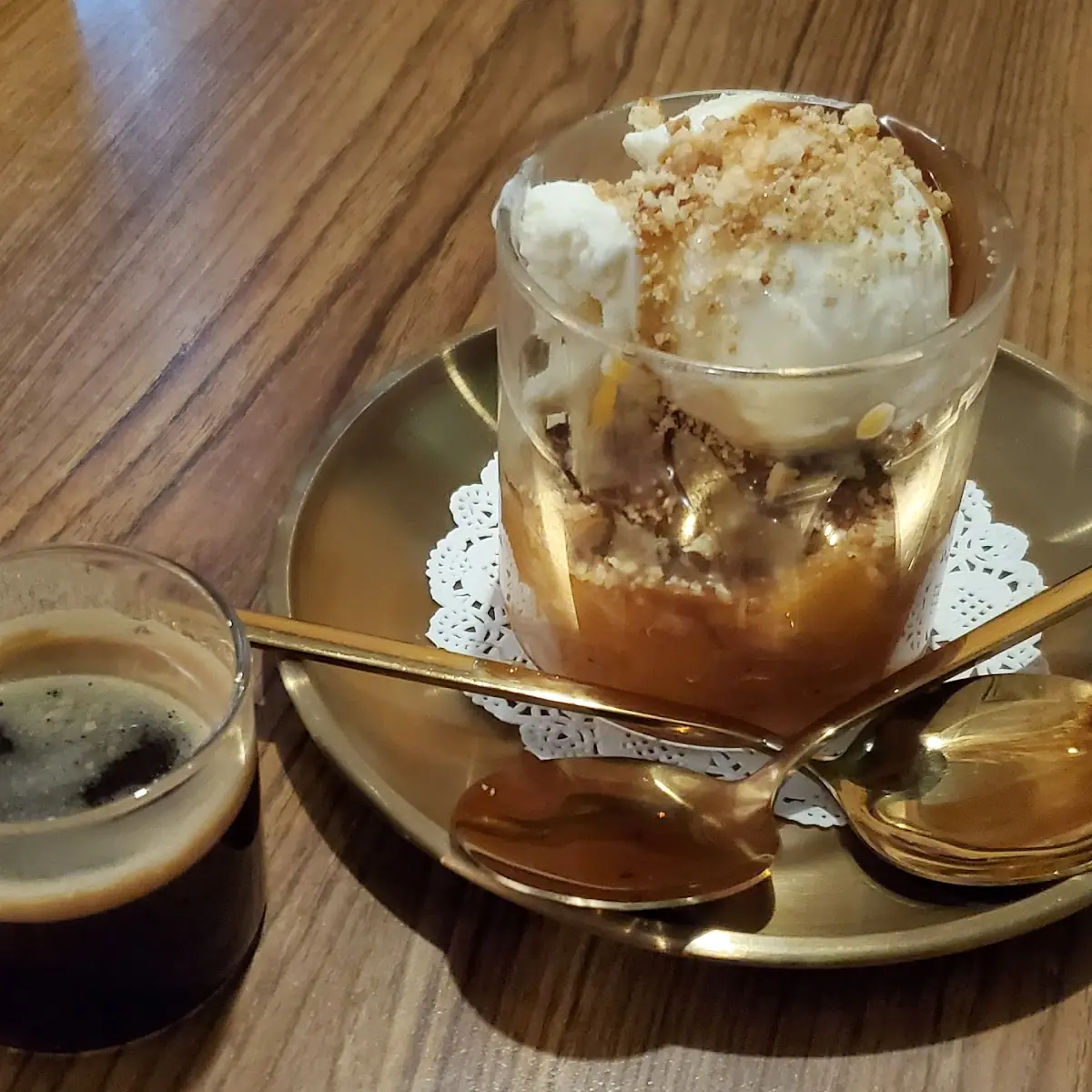 Peach Cobbler and a Double Espresso