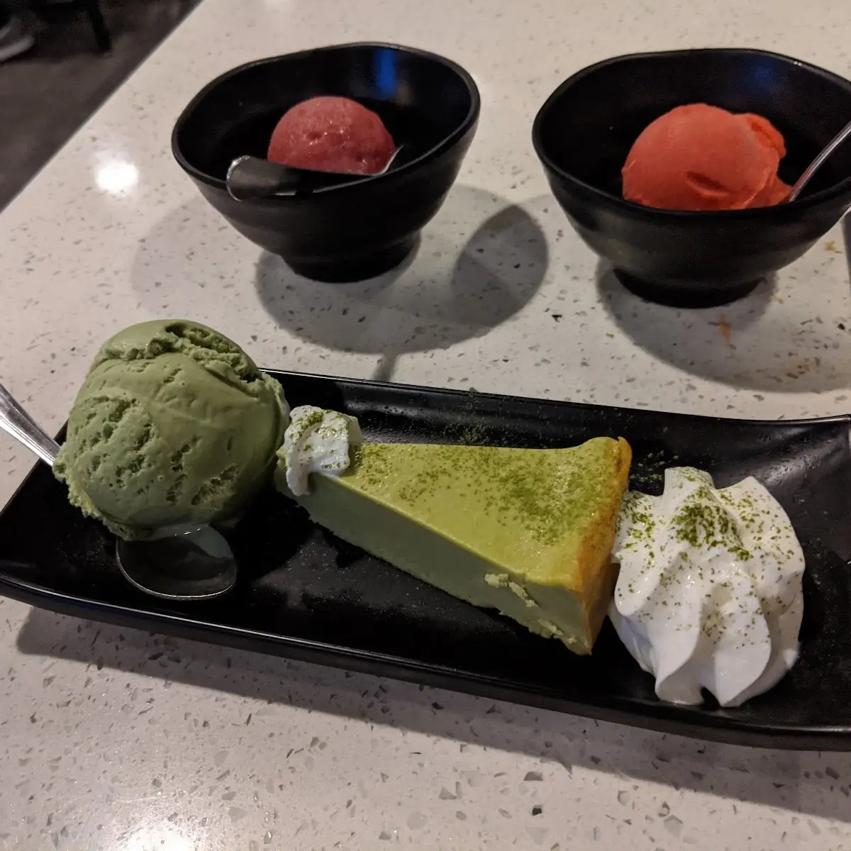 Green Tea Cheesecake Ala Mode Or