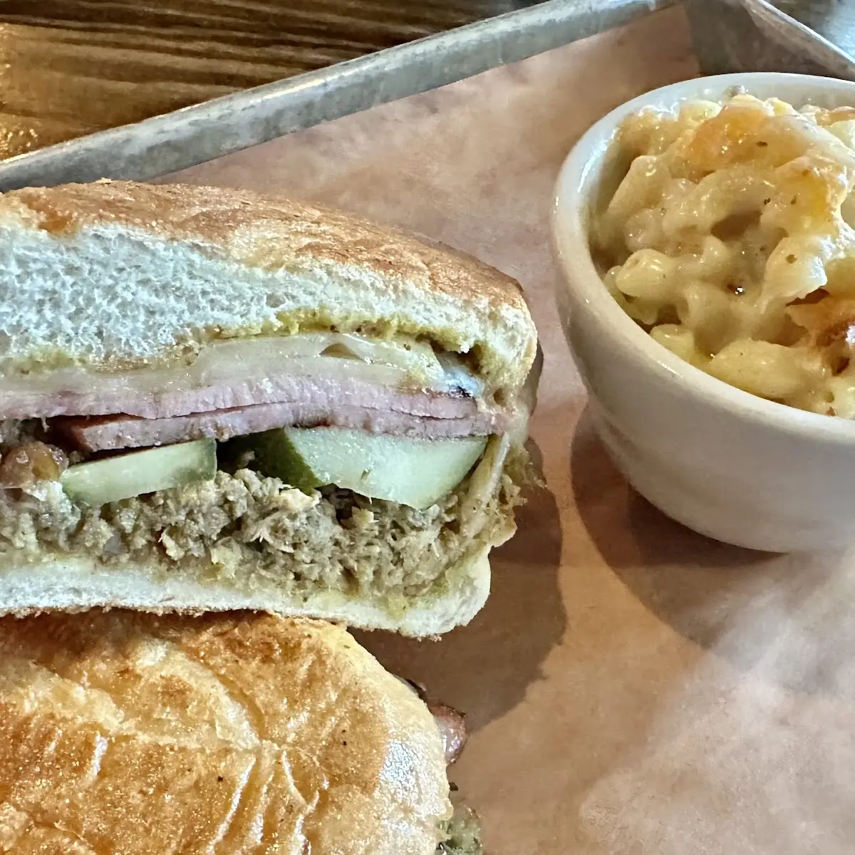 Cuban Sandwich with Mac & Cheese