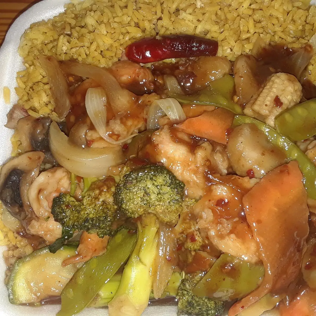 Szechwan Shrimp with Mixed Vegetables