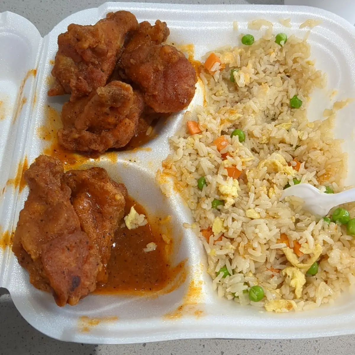 6 Wings and Shrimp Fried Rice