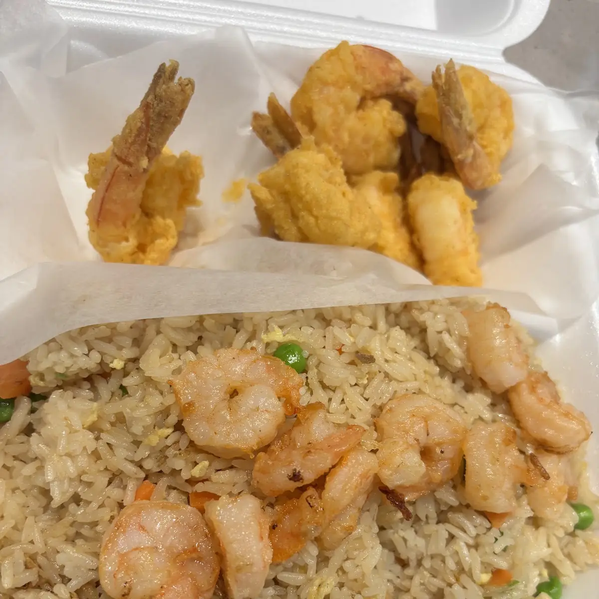 Shrimp Fried Rice with Chicken Wings