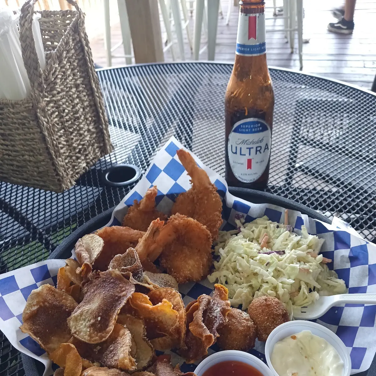 Shrimp Basket and Chips