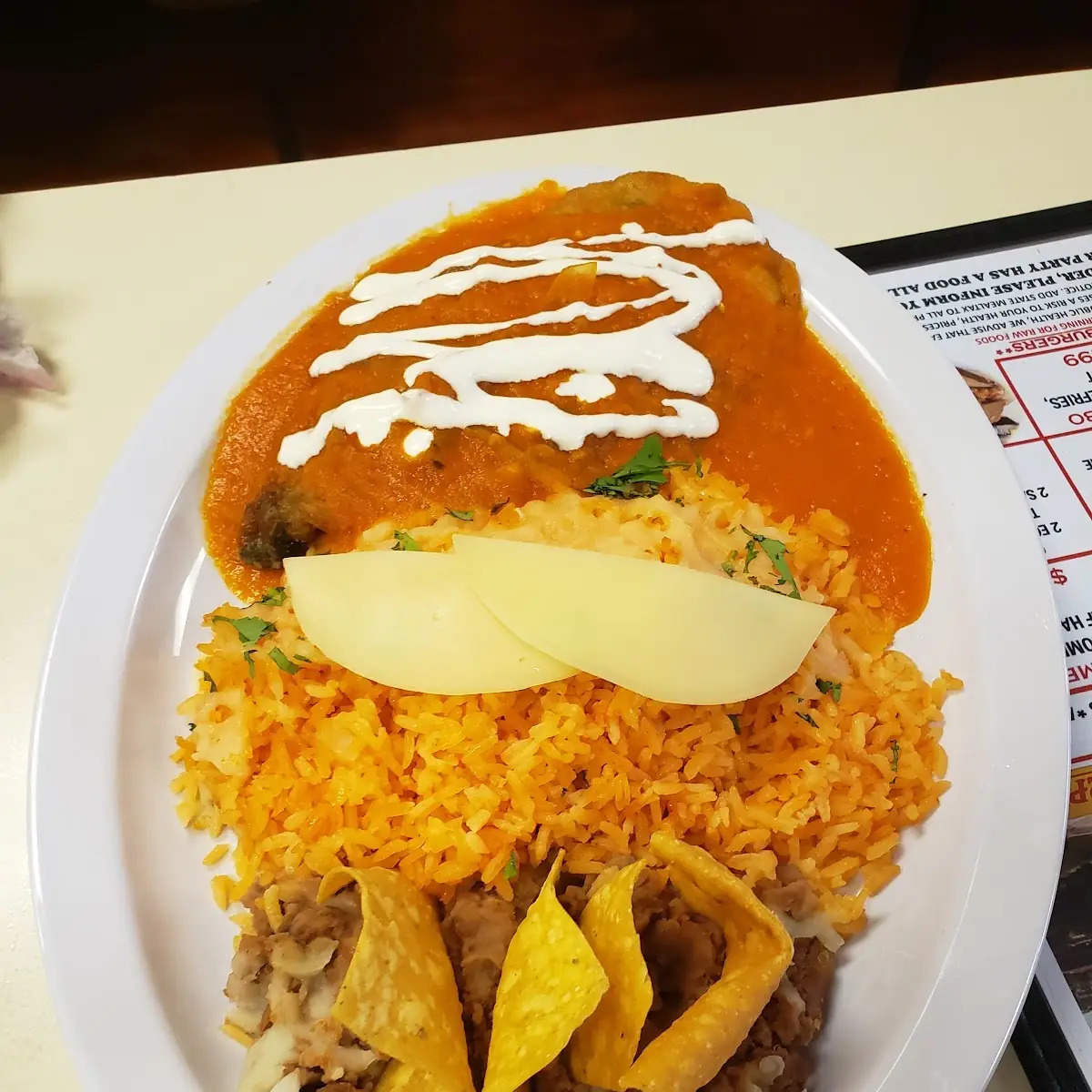Rice with Refried Beans