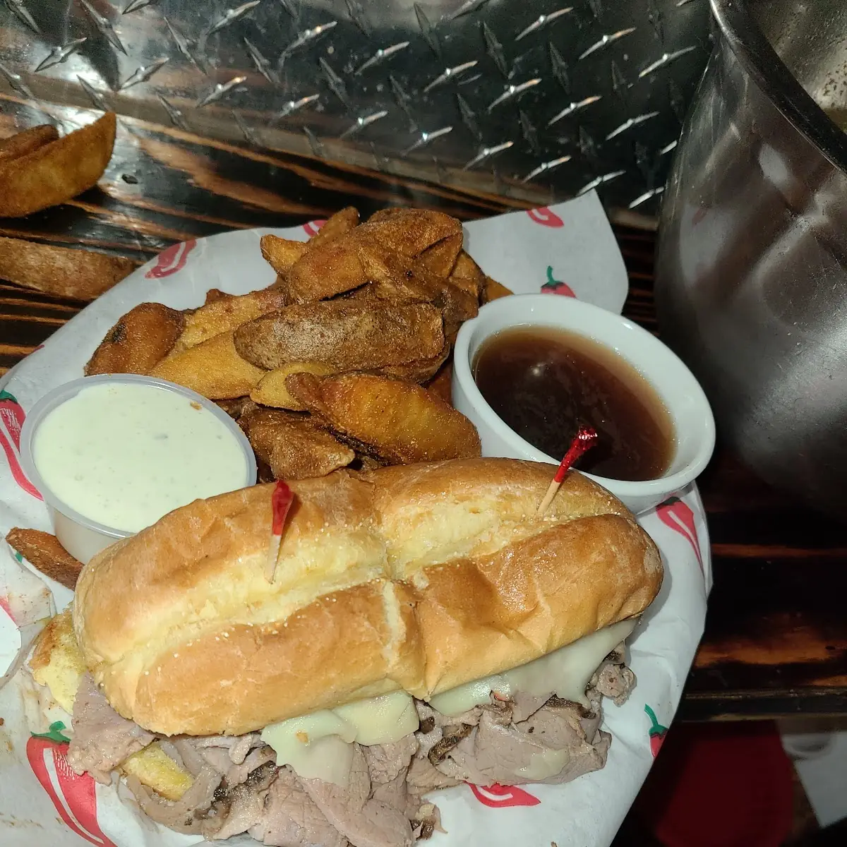 French Dip with JoJos