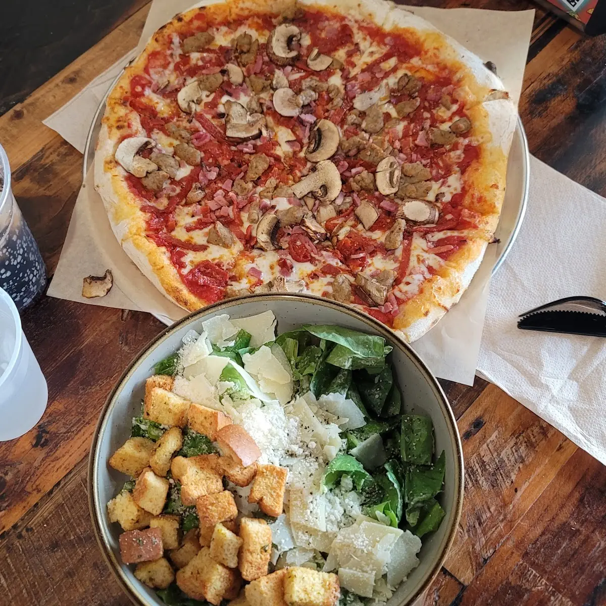 Veggie Pizza with Italian Sausage