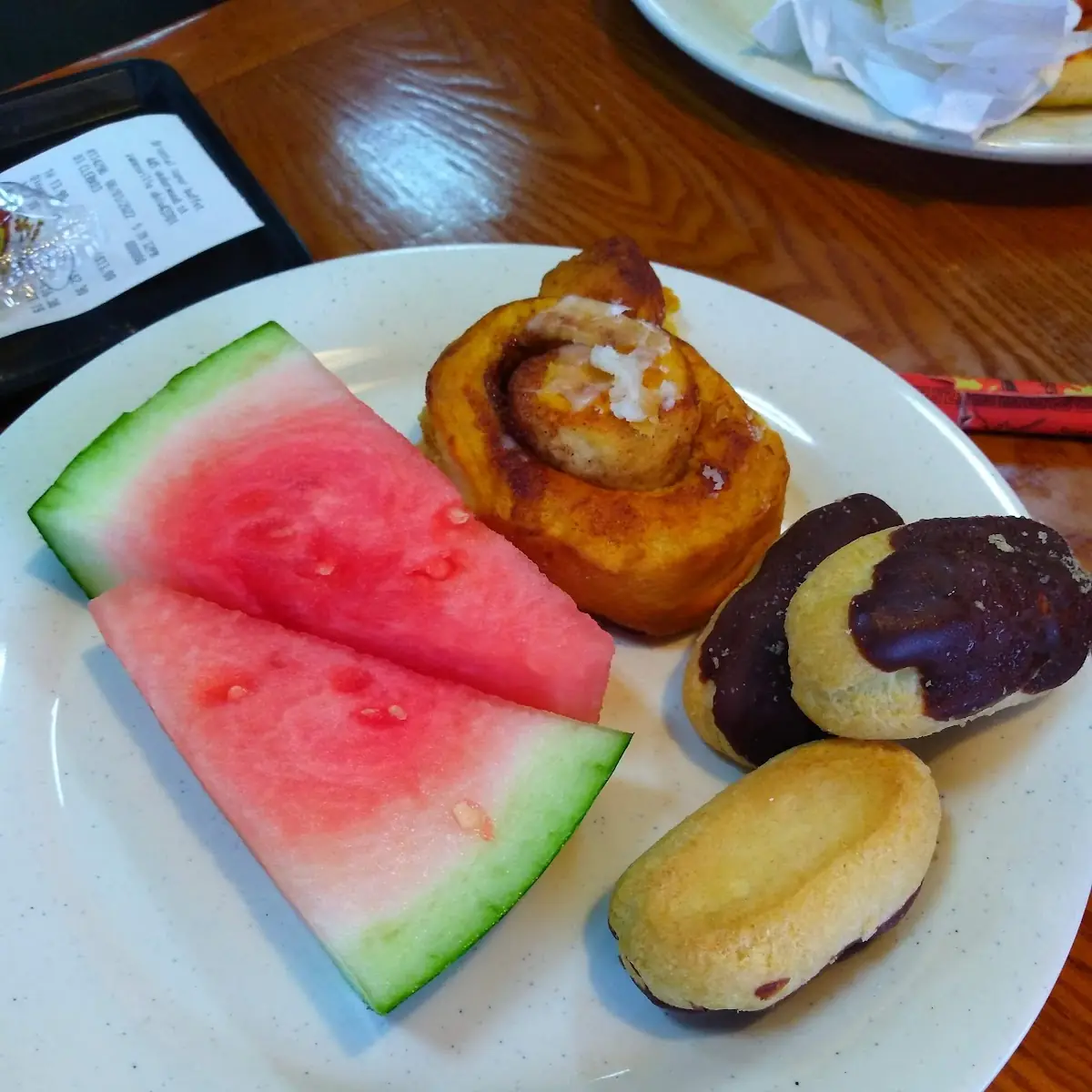 Watermelon Cinnamon Roll Custard Filled Pastry