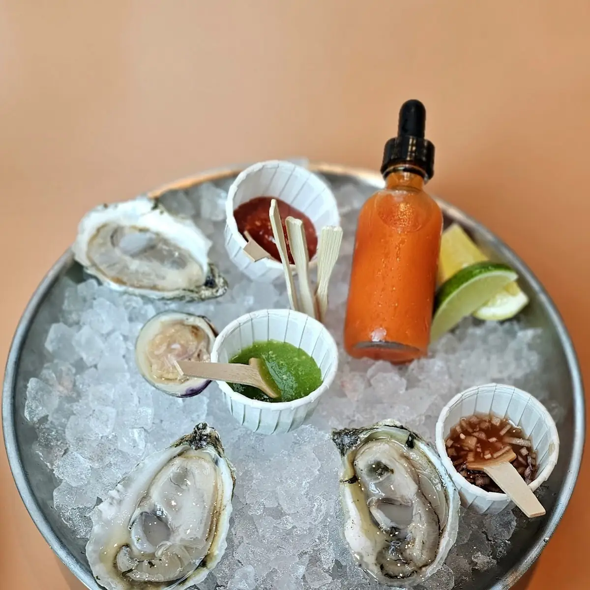 Fresh Oysters with Dipping Sauces