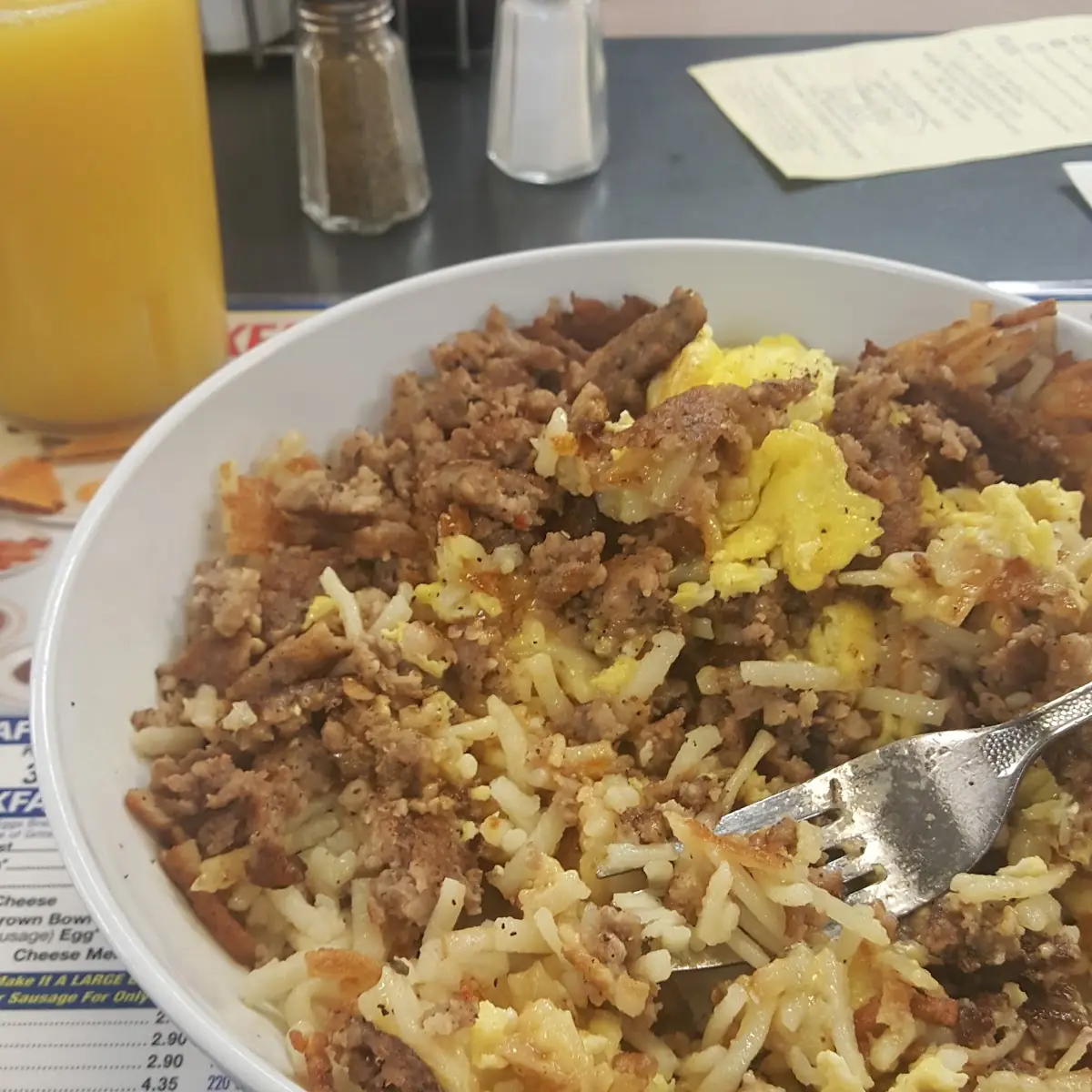 Sausage Egg & Cheese Hashbrown Bowl