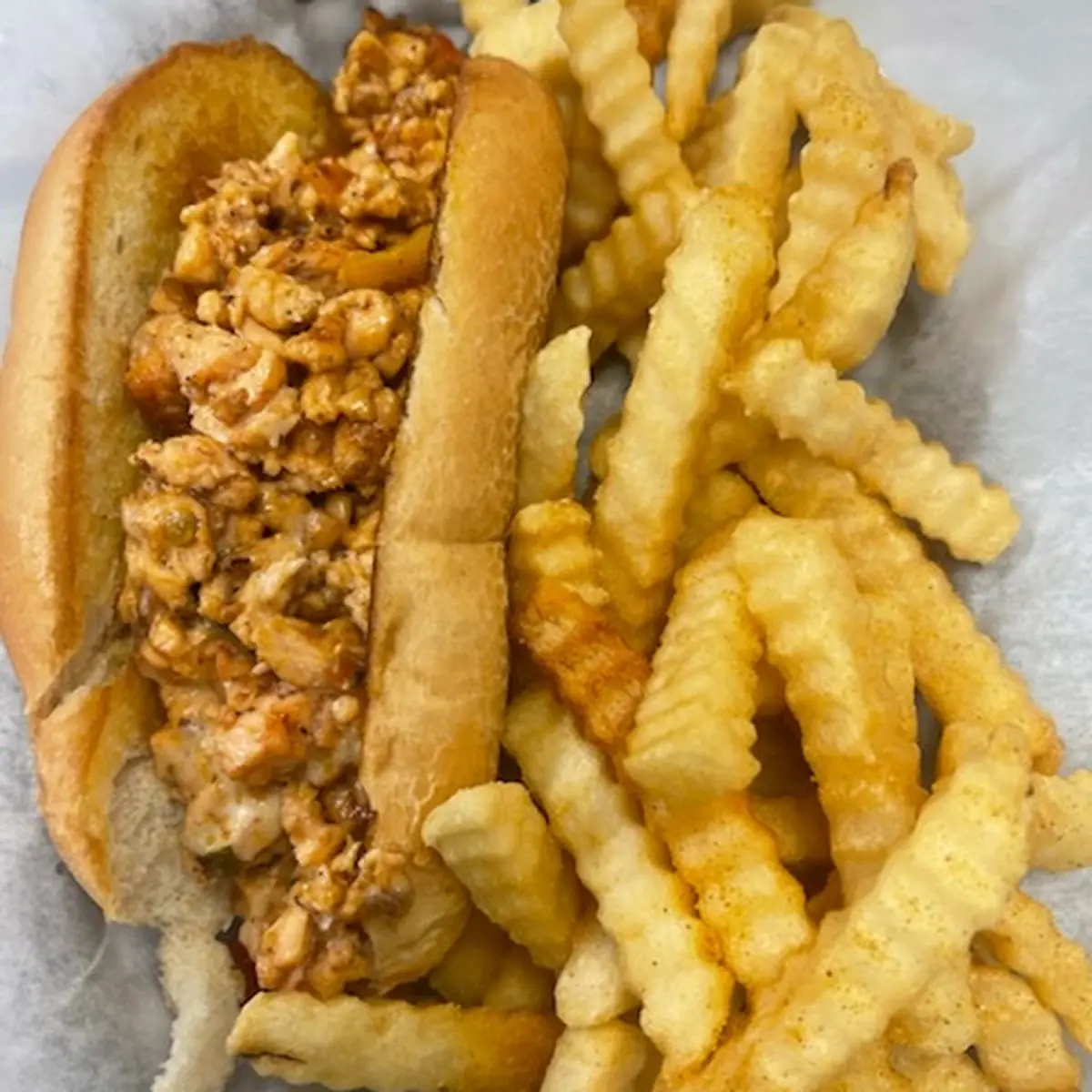 Salmon Philly Cheese Steak