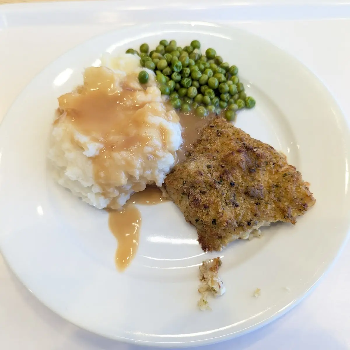 Cod Dinner w Mashed Potatoes & Peas