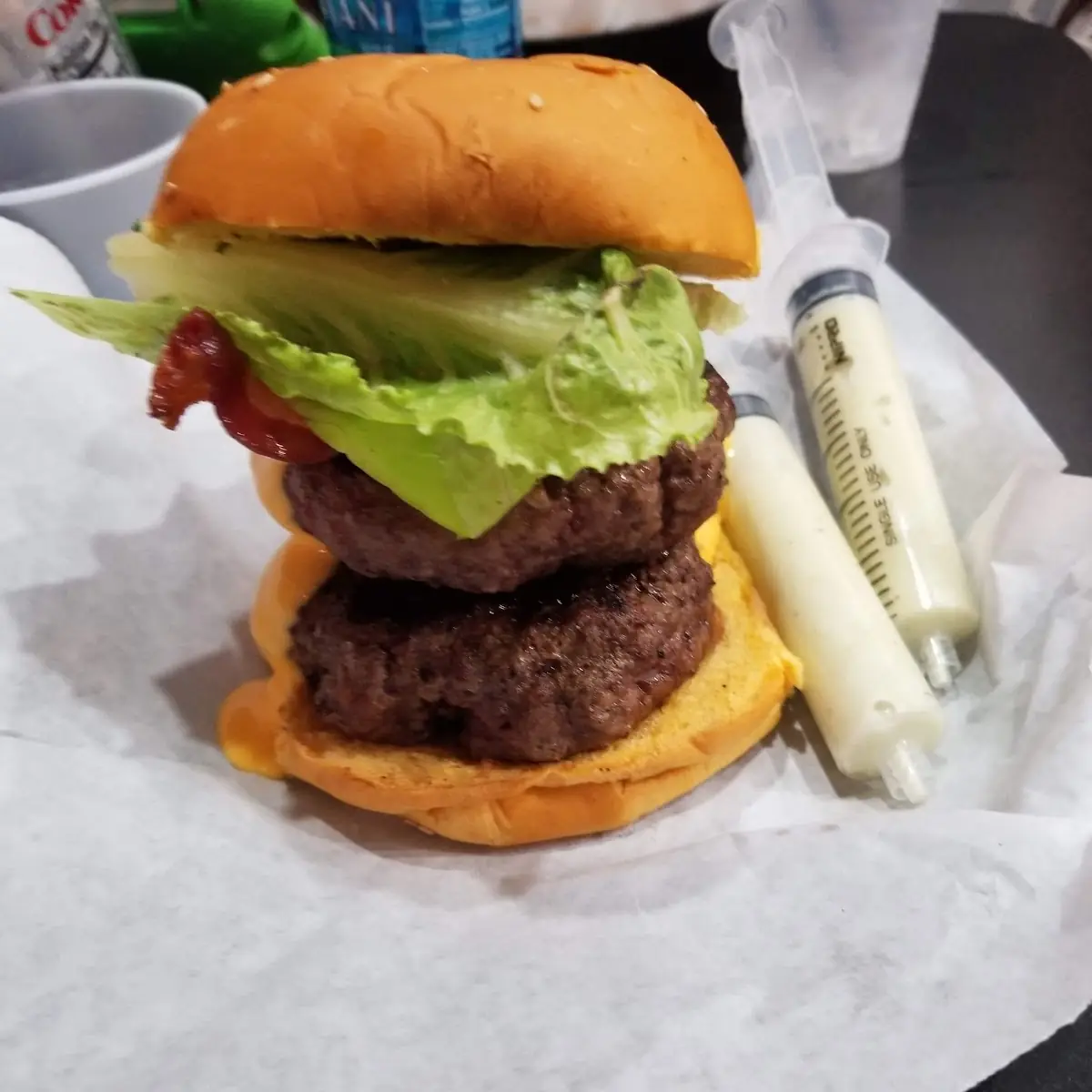 Double Meat Bacon Burger with Infused Cheddar