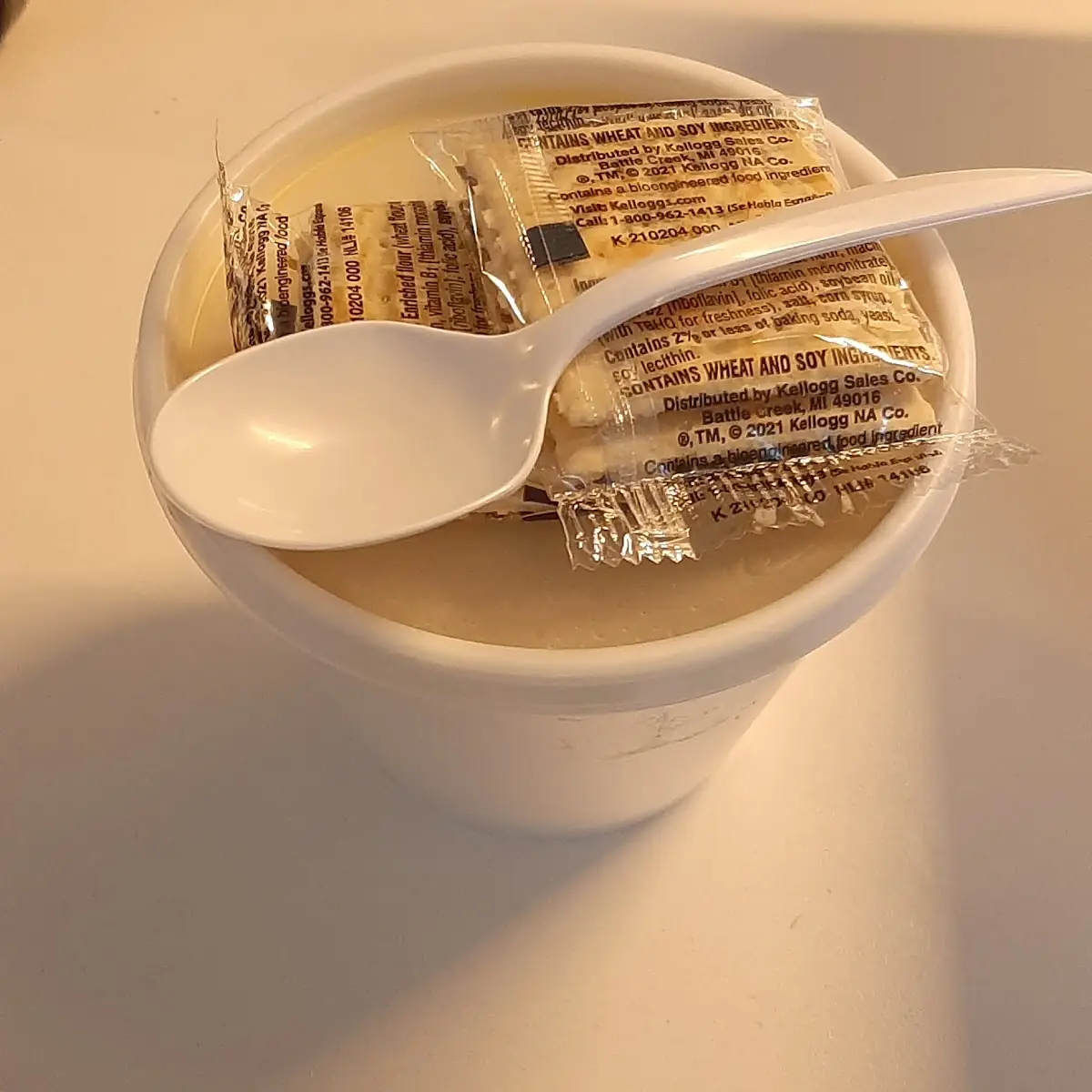 Soup Spoon and Crackers