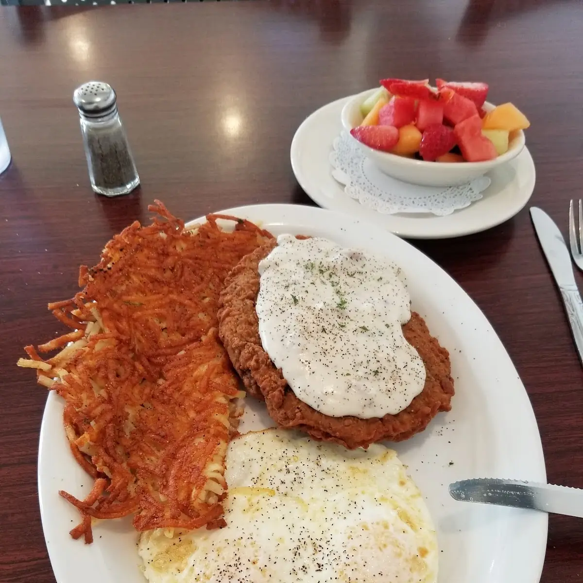 Country Fried Steak and Eggs