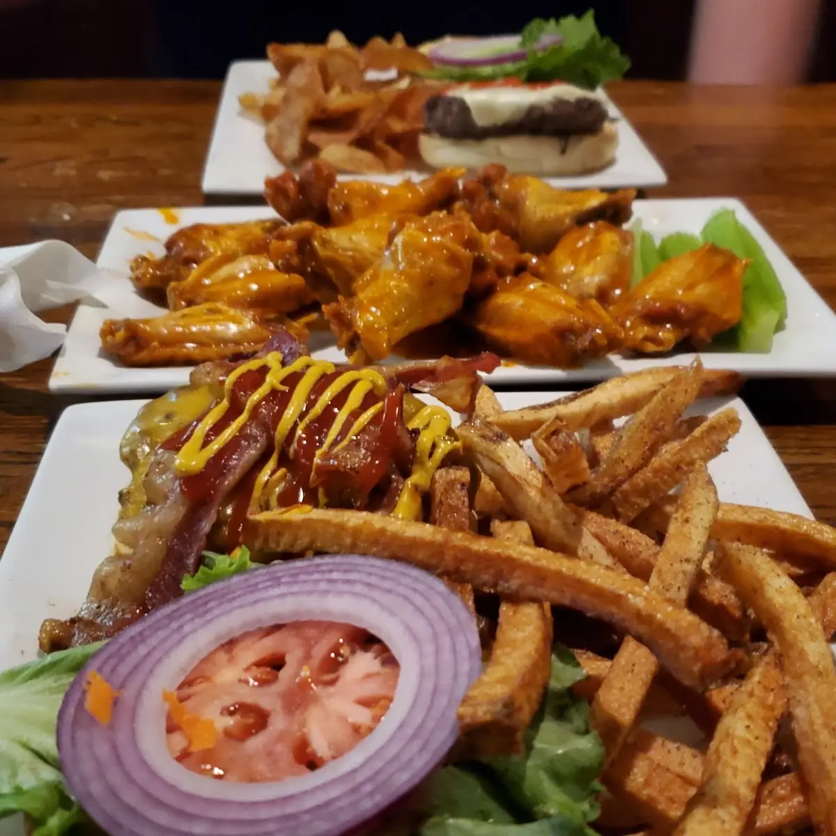 Wings Bacon Cheddar Burger