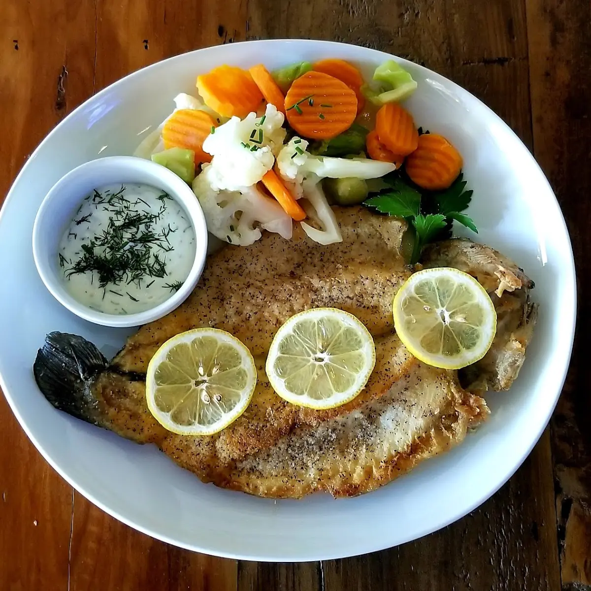 Trout w Steamed Vegetables