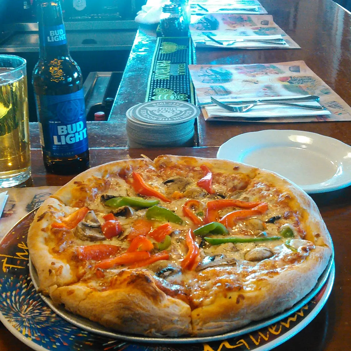Pepper and Mushroom Pizza