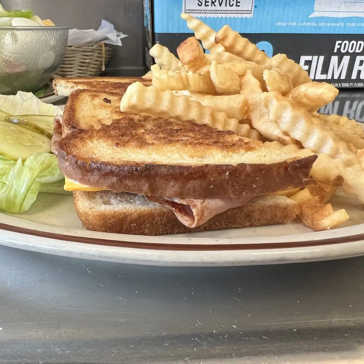 Grilled Cheese & Apple Sauce or Fries