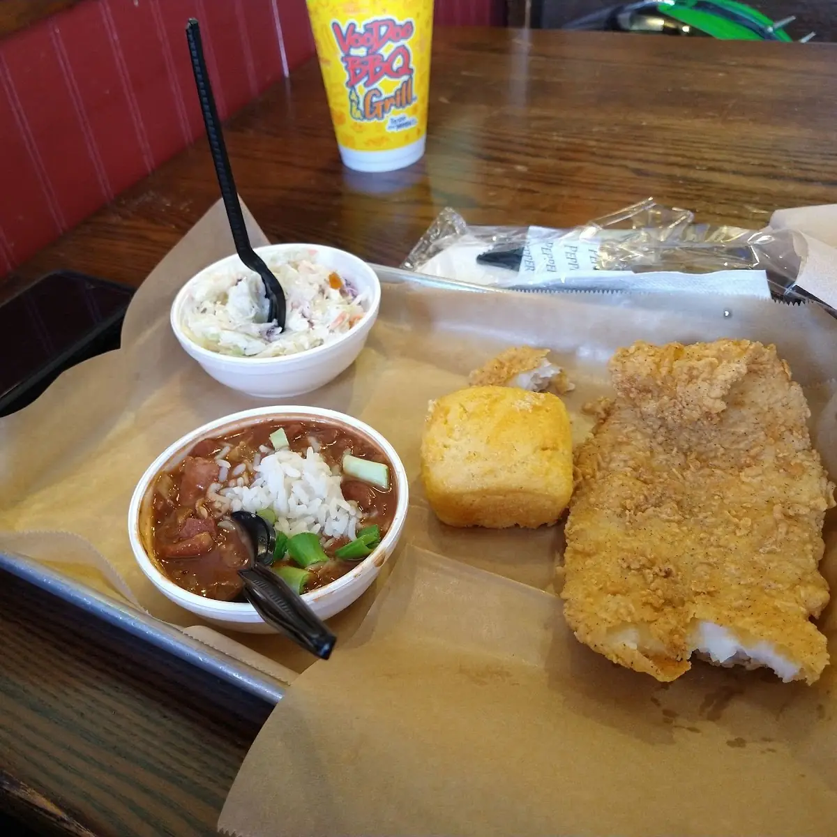 Fried Fish Red Beans and Rice