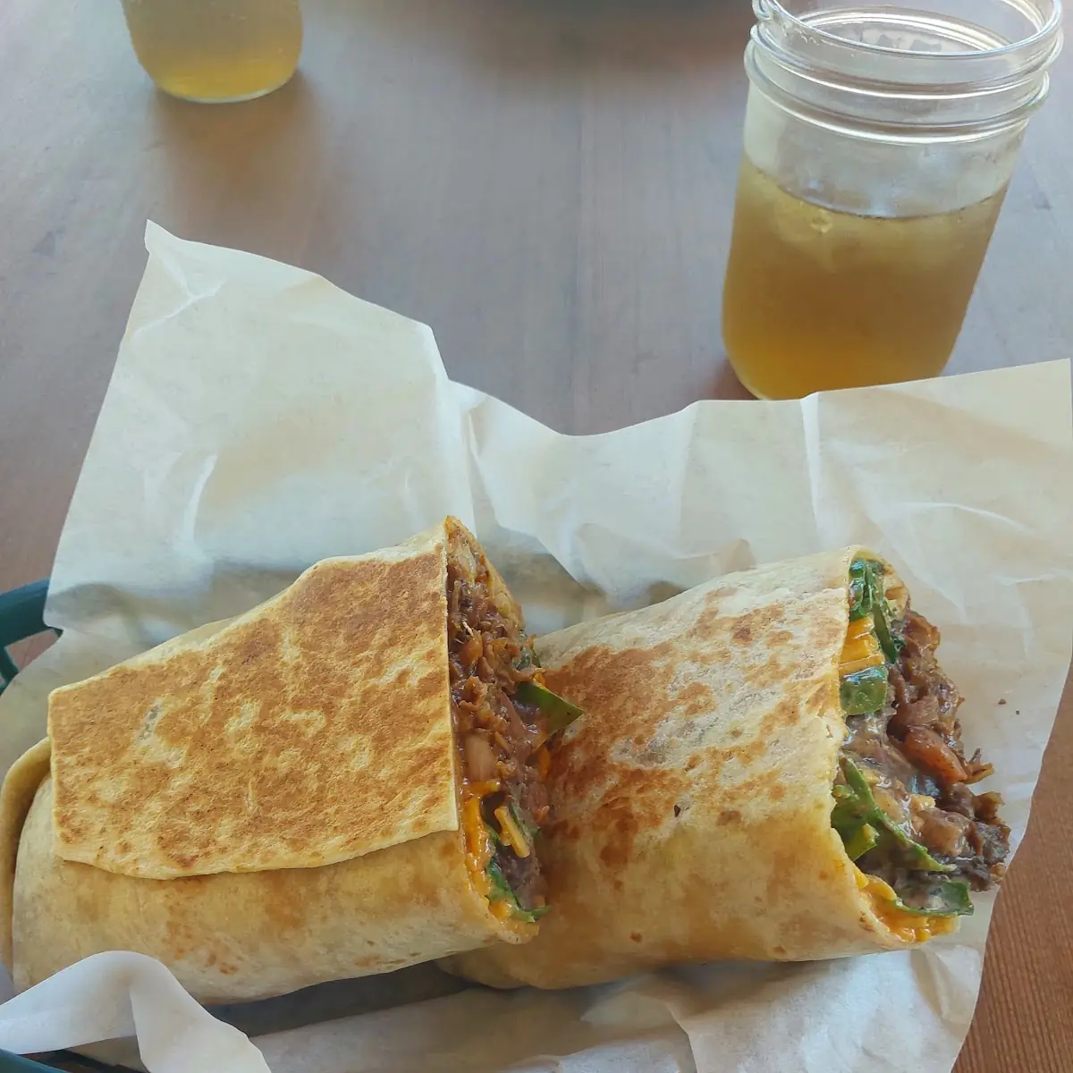 Breakt Burrito with BBQ Mushrooms
