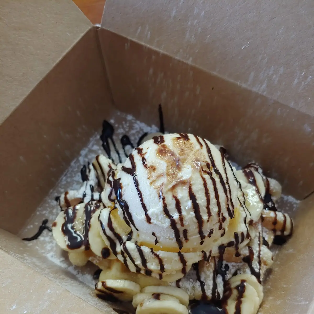 Belgian Waffle with Ice Cream