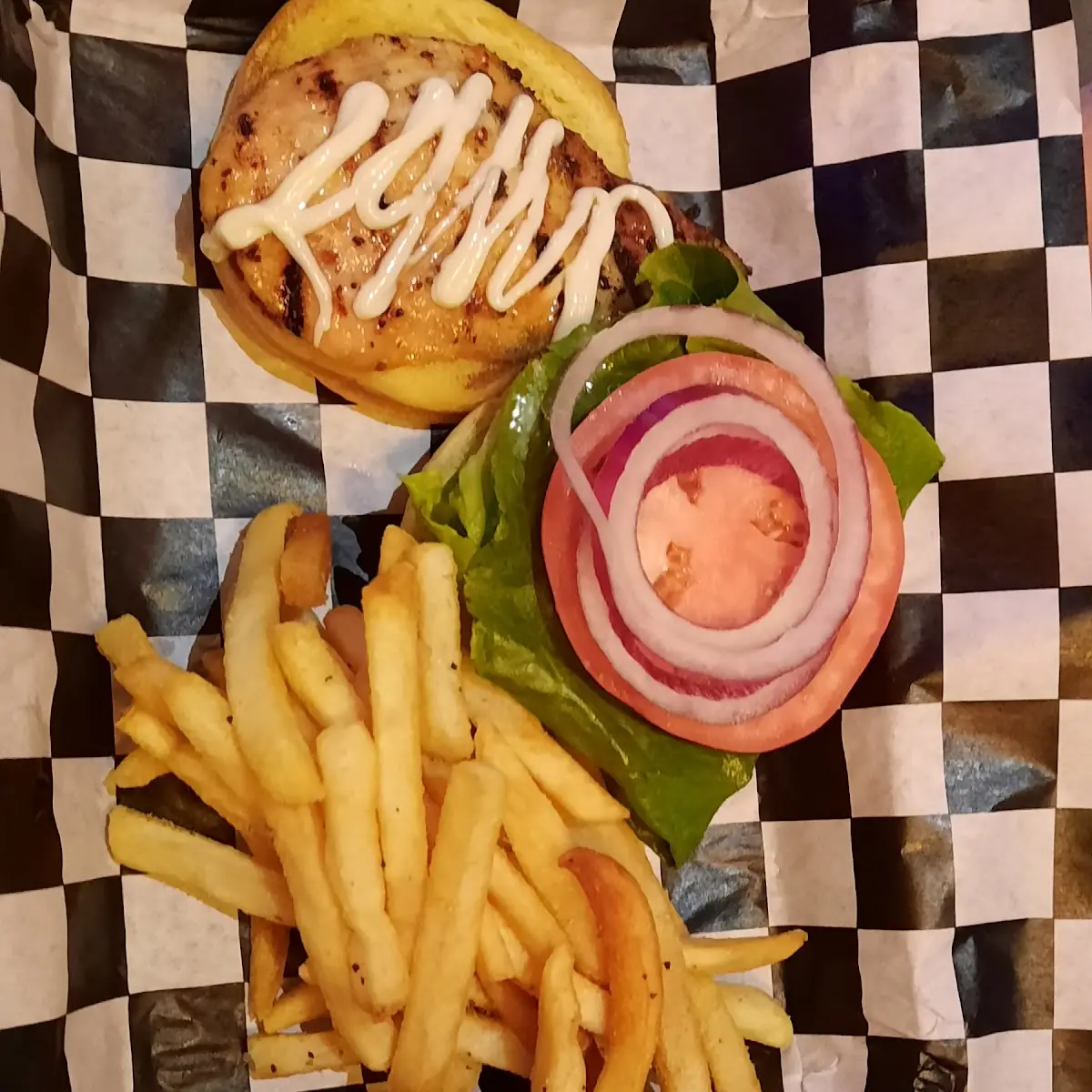 Smashed Burger and Fries
