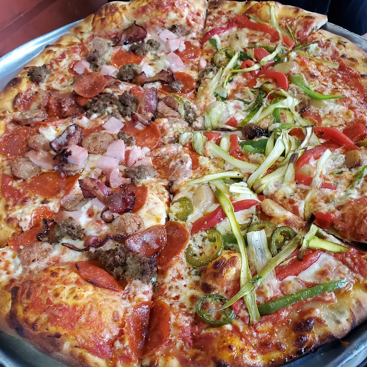 Meat Lovers Pizza and Veggie Pizza