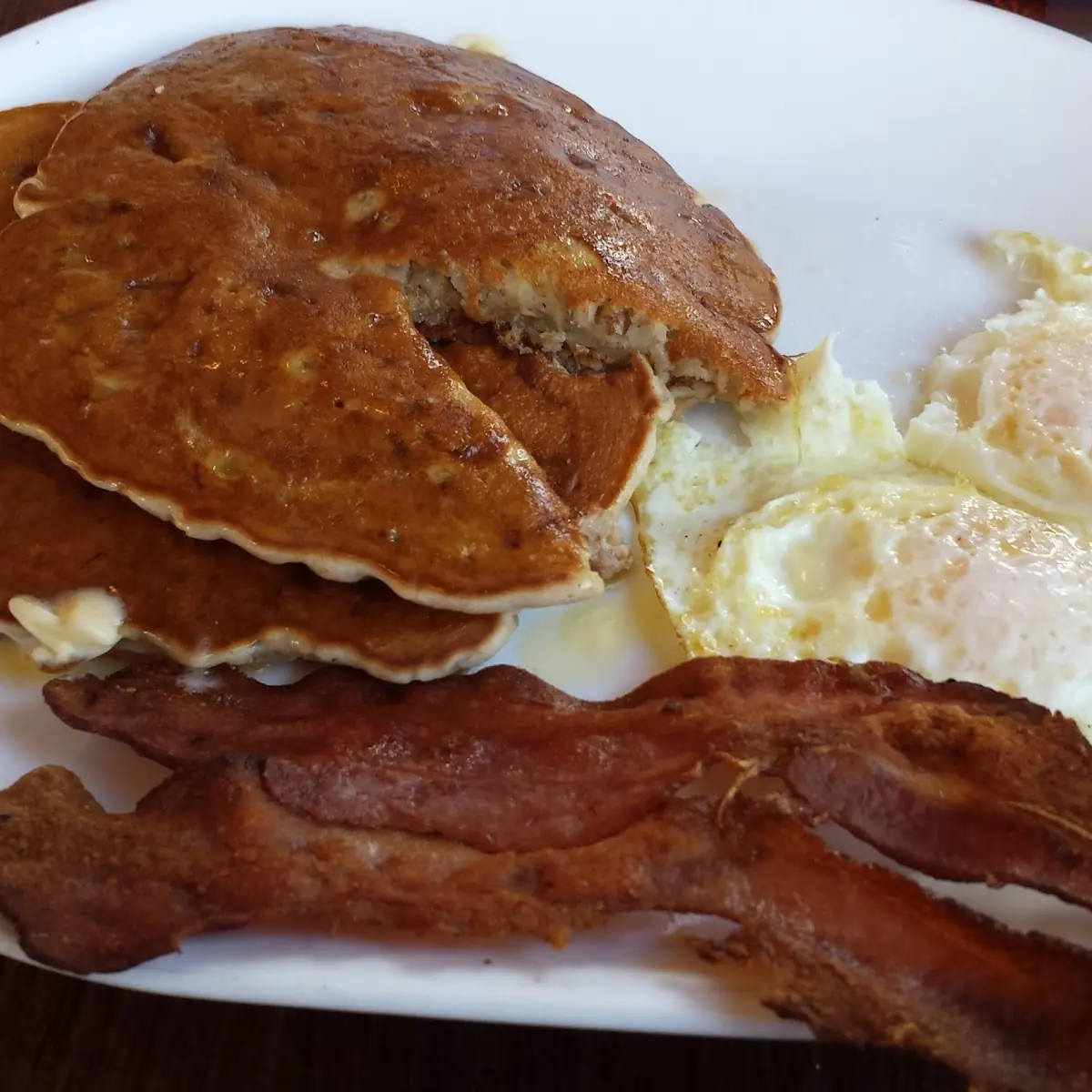Banana Nut Pancake Breakfast