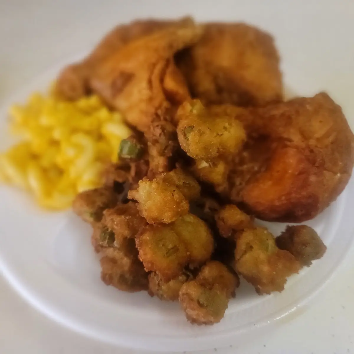 4pc Fried Chicken Fried Okra Max and Cheese