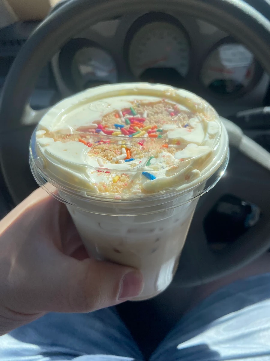 Iced Rainbow Cookie Latte