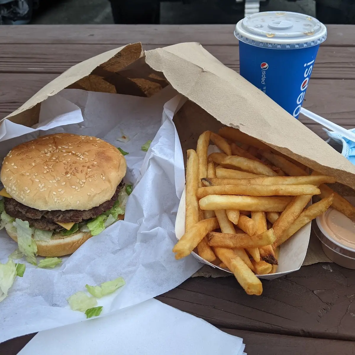Ritz Double Burger and Fries
