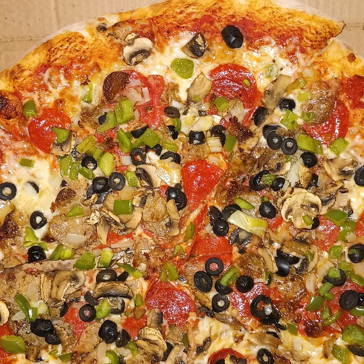Meat and Veggie Pizza
