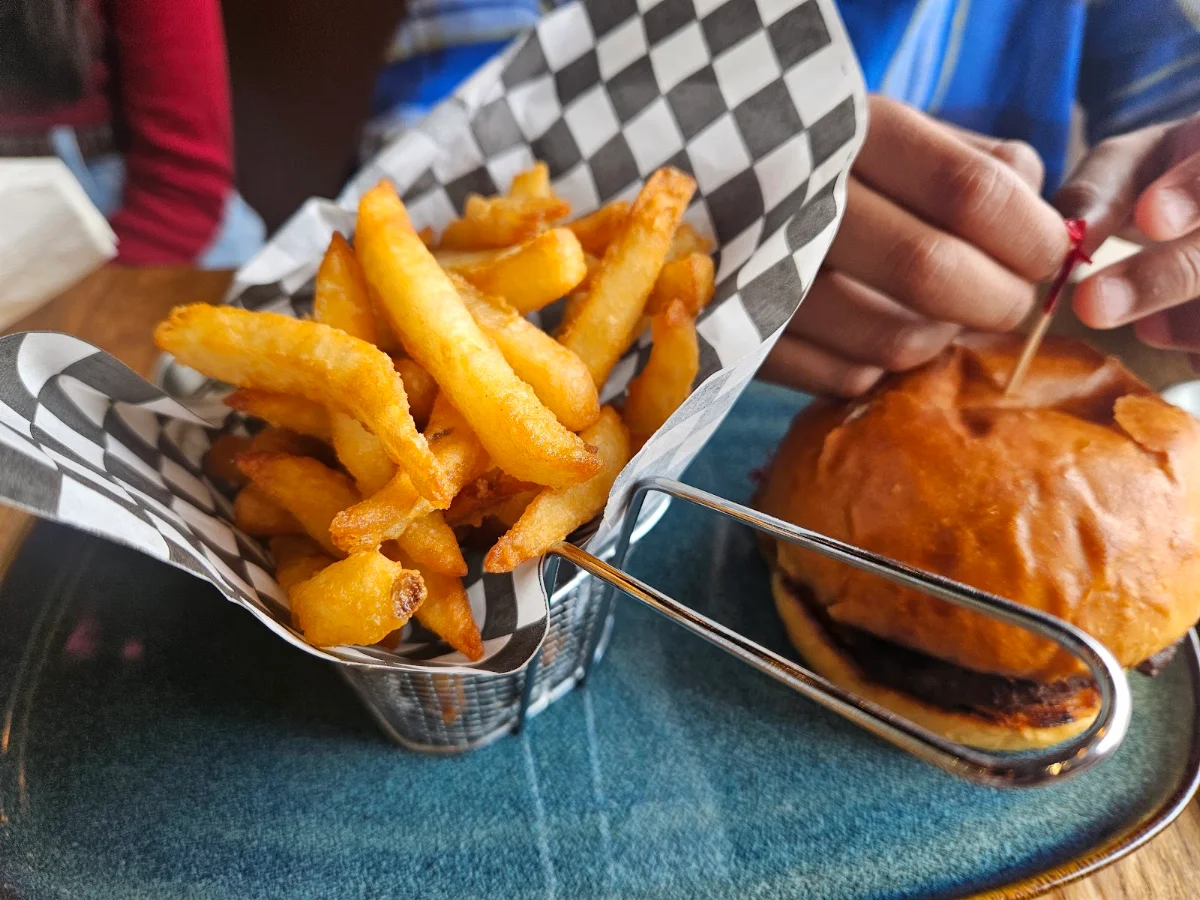 Junior Cheeseburger & Fries, Peppercorns Eatery Bedford