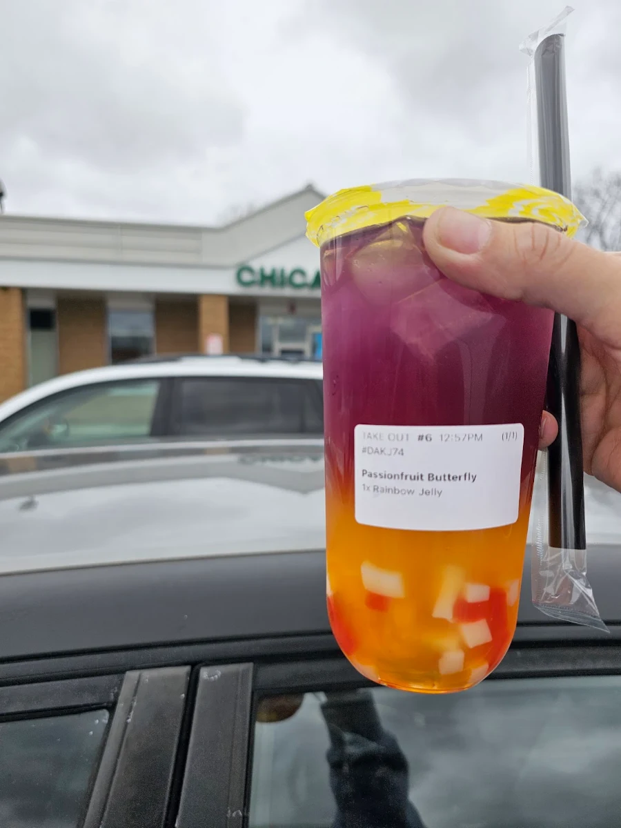Passion Fruit Herbal Tea w Rainbow Jelly
