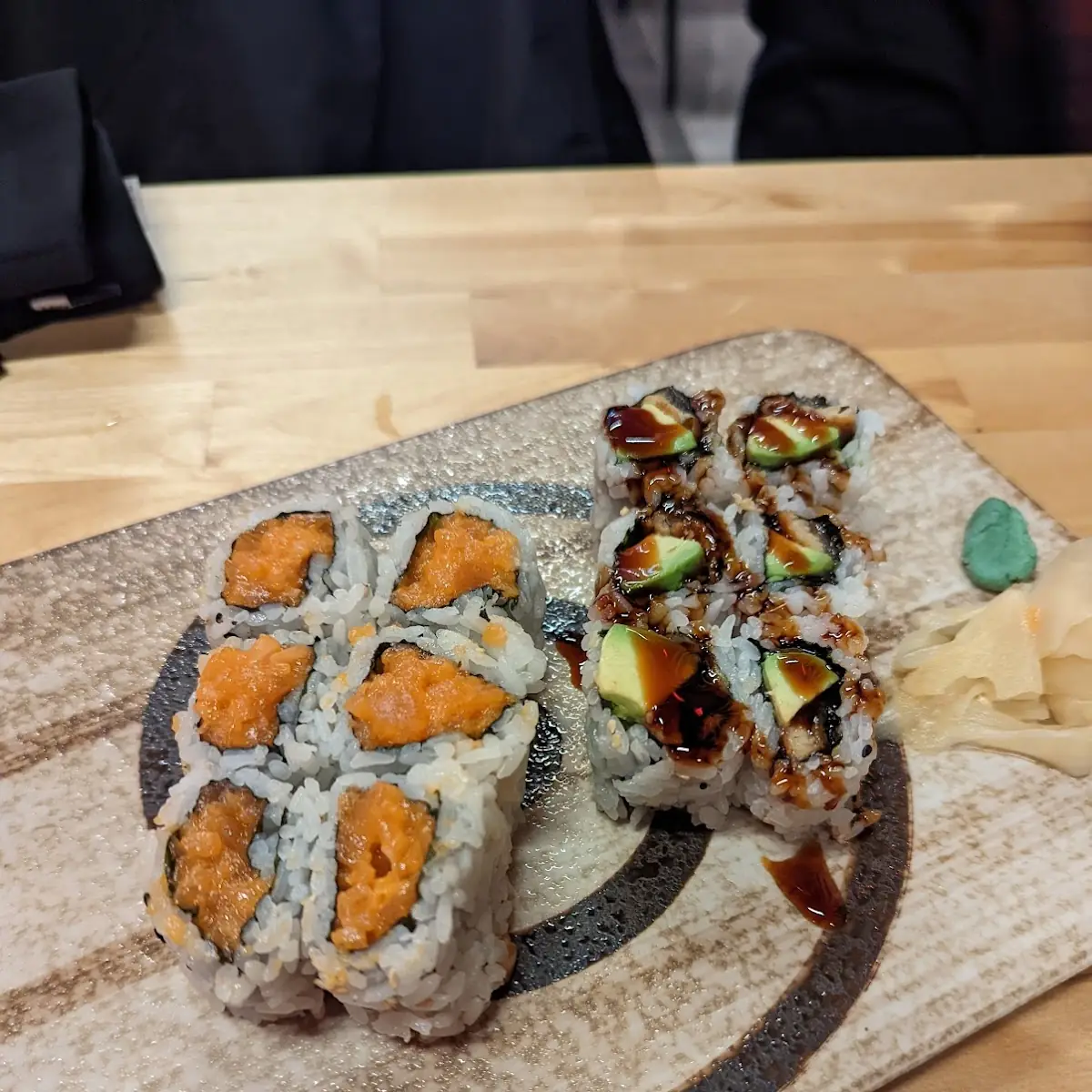 Spicy Salmon and Eel Avocado Roll