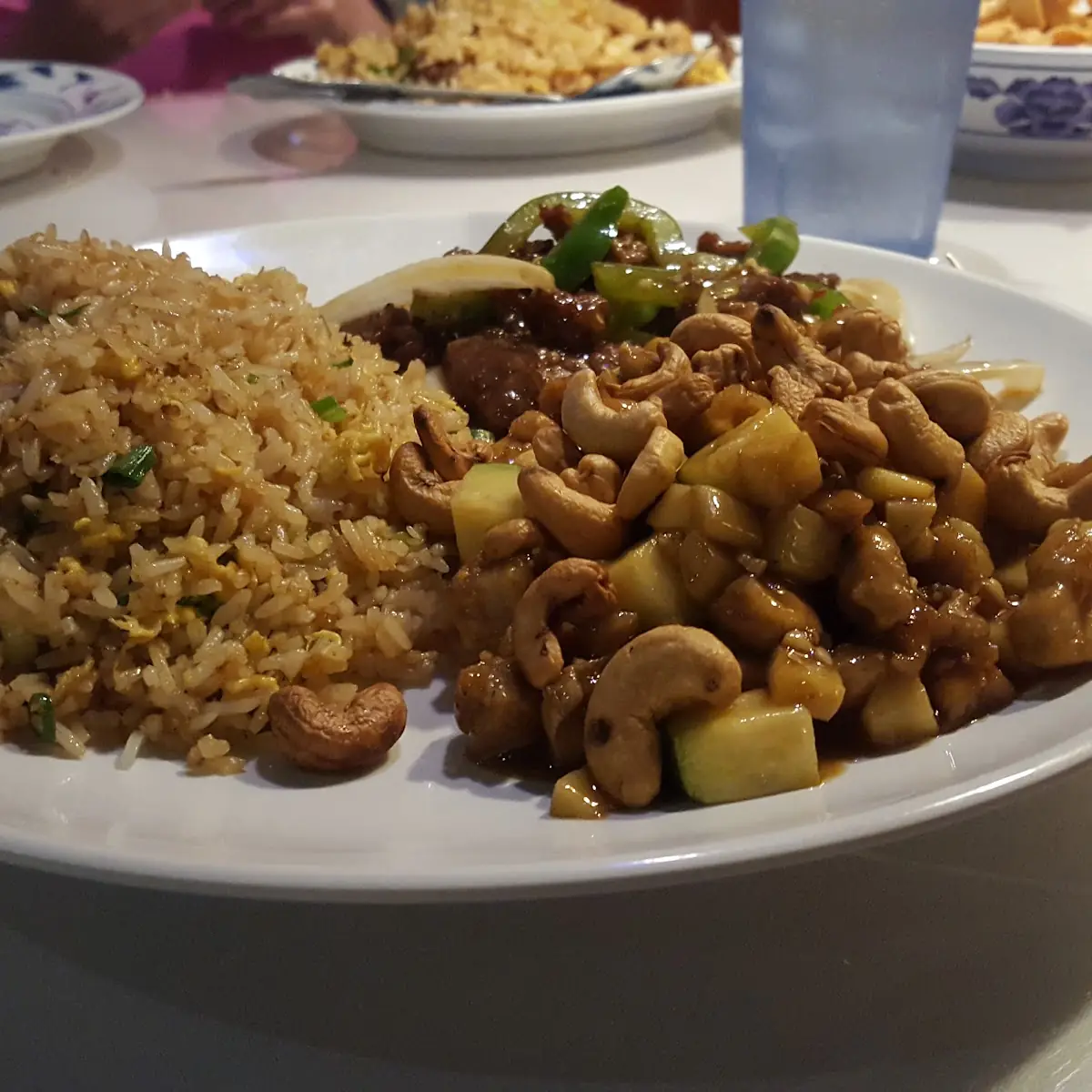 Combo Plate Cashew Chicken & Pepper Steak